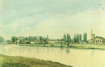 Tedesco: Le fabbriche Borsig a Moabit da Eduard Gaertner