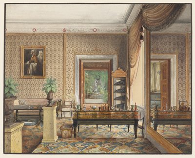 Lo studio del principe Karl di Prussia da Eduard Gaertner