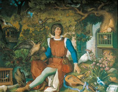 Ritratto di Walther von der Vogelweide, dalla Saga di Tannhauser da Eduard Ille