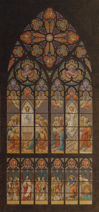 Progetto per una vetrata della Votivkirche a Vienna da Eduard Jakob von Steinle