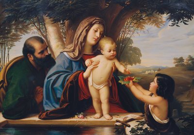 Sacra Famiglia con Giovanni bambino da Eduard Jakob von Steinle