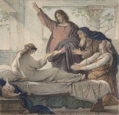 La resurrezione della figlia di Giairo da Eduard Julius Friedrich Bendemann