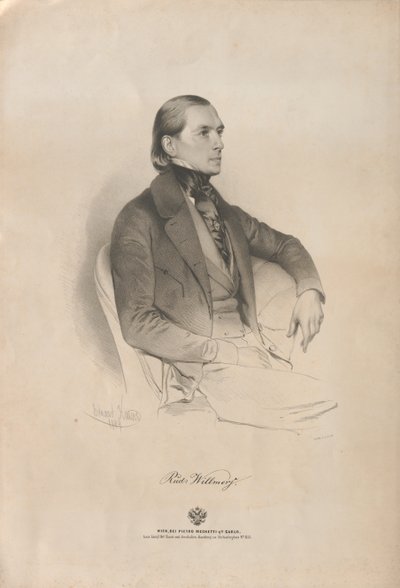 Ritratto del pianista e compositore Rudolf Heinrich Willmers da Eduard Kaiser