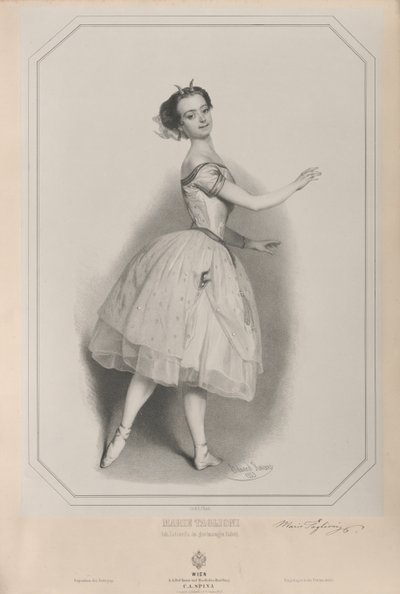 Ritratto della ballerina Marie Taglioni 1804-1884 come Satanella da Eduard Kaiser