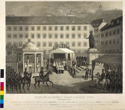 Scopertura del monumento di Francesco I a Graz: inaugurazione di un monumento da Eduard Kaiser