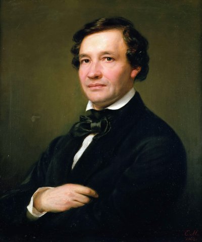 Ritratto del pianista e compositore Wilhelm Taubert 1811-1891, 1862 da Eduard Magnus