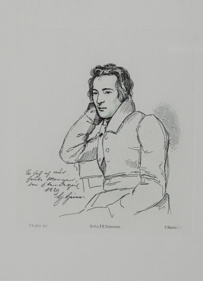 Ritratto del poeta Heinrich Heine 1797-1856 Dopo Franz Kugler dal 1829, 1854 da Eduard Mandel