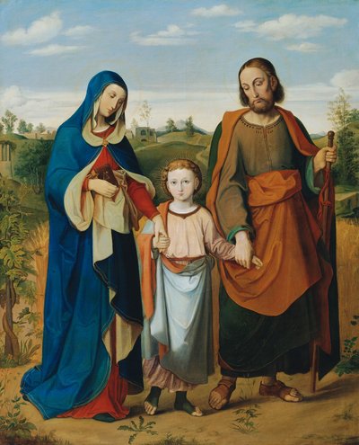 La Sacra Famiglia di ritorno dal tempio da Eduard Ritter von Engerth