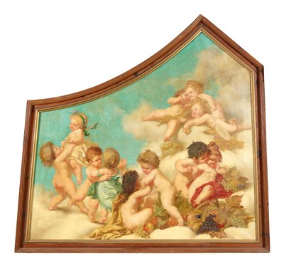 Parte di un dipinto sul soffitto (allegorie di putti) da Eduard Theodor Ritter von Grützner
