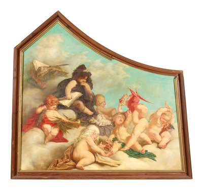 Parte di un dipinto sul soffitto (allegorie di putti) da Eduard Theodor Ritter von Grützner