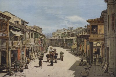 Una strada a Hong Kong da Eduard after Hildebrandt