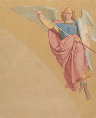 Arcangelo che estrae una spada, 1825-86 da Eduard von Steinle