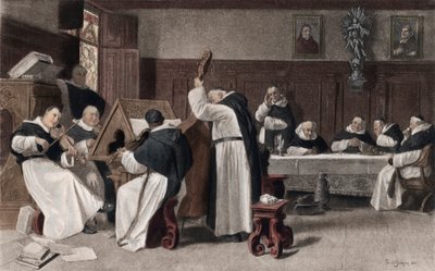Siesta nel monastero da Eduard von after Grutzner