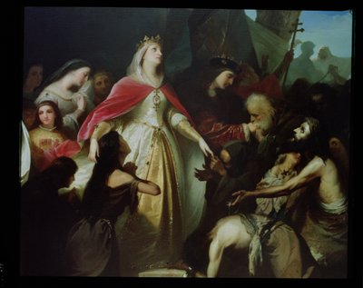 I Re Cattolici ricevono i prigionieri cristiani dopo la conquista di Malaga nel 1487 (dettaglio) da Eduardo Javier Ramon Cano de la Pena