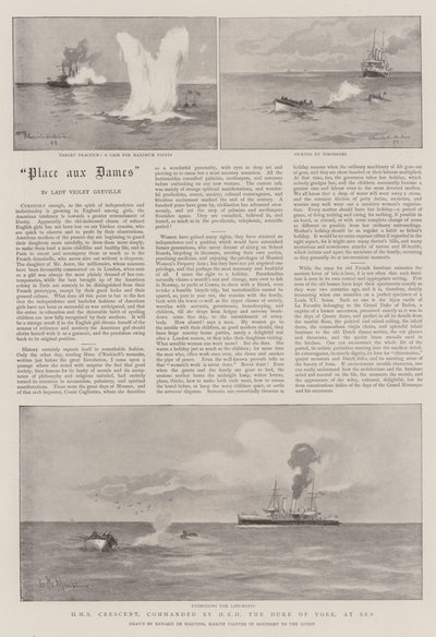 HMS Crescent, comandata da HRH il Duca di York, in mare da Eduardo de Martino