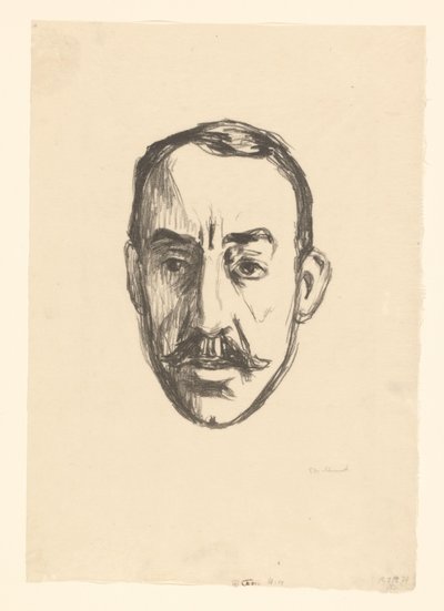 Ritratto di Henry van de Velde da Edvard Munch (signed by artist)