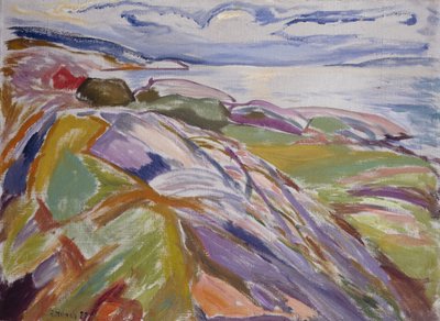 Paesaggio costiero a Hvitsten da Edvard Munch