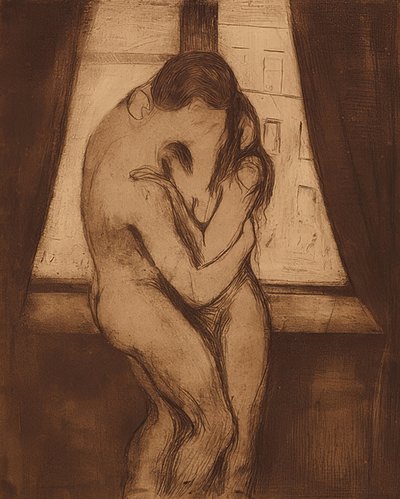 Il bacio, 1895 da Edvard Munch