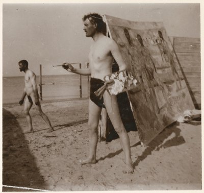 Edvard Munch sulla spiaggia a Warnemünde da Edvard Munch