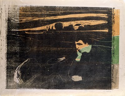 Sera, malinconia: sulla spiaggia da Edvard Munch