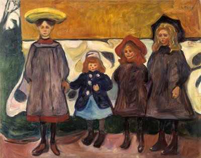 Quattro ragazze a Åsgårdstrand da Edvard Munch