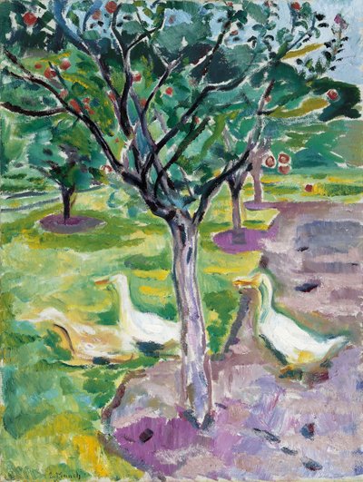 Oche in un frutteto, c. 1911 da Edvard Munch