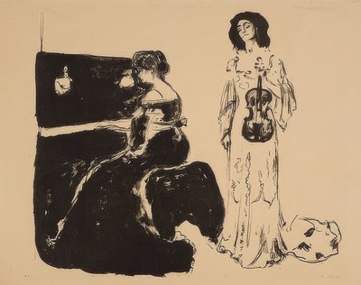Concerto di violino. Eva Mudocci (violino) e Bella Edvards da Edvard Munch
