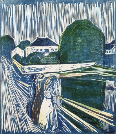 Ragazze su un ponte da Edvard Munch