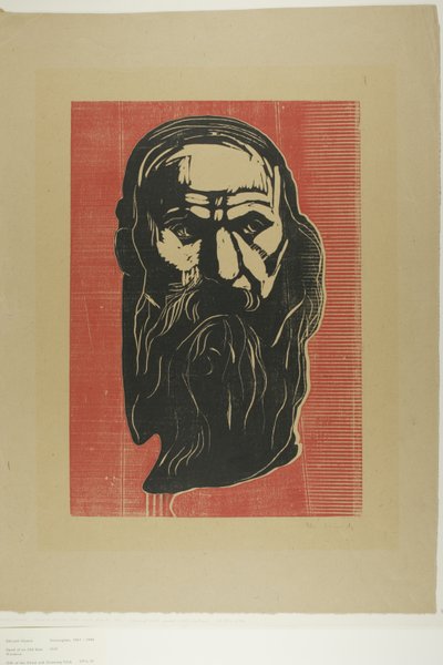 Testa di un Vecchio con Barba da Edvard Munch
