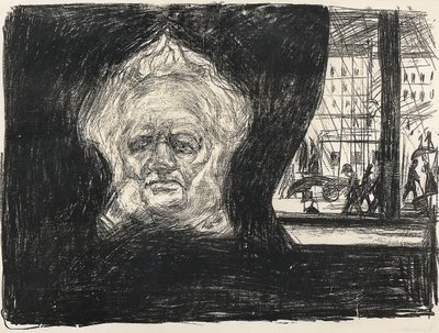 Henrik Ibsen al Caffè del Grand Hotel, 1902 da Edvard Munch