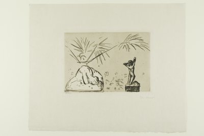 Interno con sculture da Edvard Munch