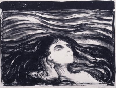 Amanti tra le onde da Edvard Munch