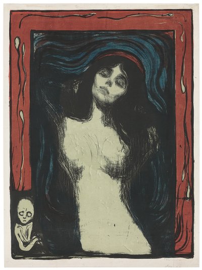 Madonna - Liebendes Weib, c. 1895-1902 da Edvard Munch