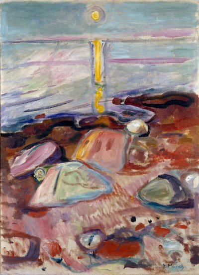 Chiaro di luna sulla spiaggia da Edvard Munch