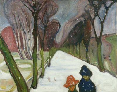 Neve nuova nel viale da Edvard Munch