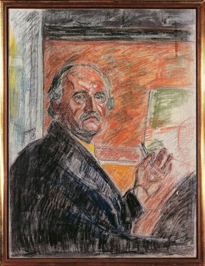 Norvegia, Oslo, Autoritratto con un gesso da Edvard Munch