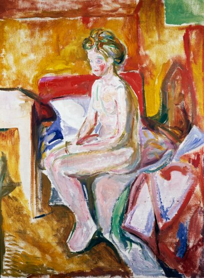 Nudo sul bordo del letto da Edvard Munch