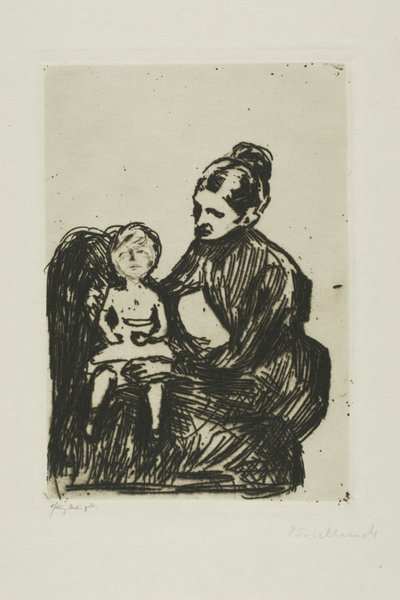 Infermiera con un ragazzo/La madre e il bambino che piange da Edvard Munch