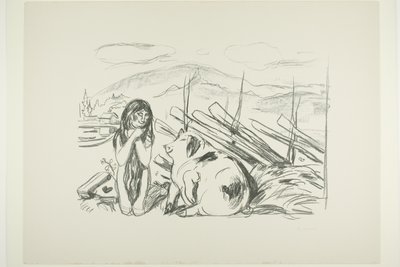 Omega e il maiale da Edvard Munch