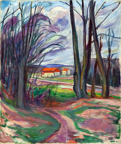 Paesaggio a Skoyen da Edvard Munch