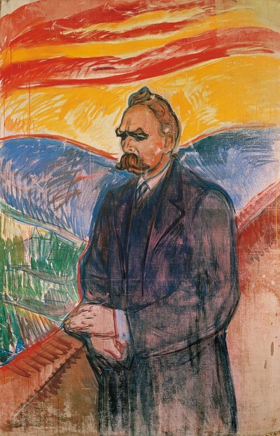 Ritratto di Friedrich Nietzsche, c.1906 da Edvard Munch