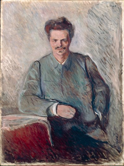 Ritratto di Johan August Strindberg da Edvard Munch