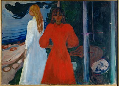 Rosso e bianco (olio su tela) da Edvard Munch