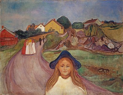 Strada in Aasgaardstrand da Edvard Munch