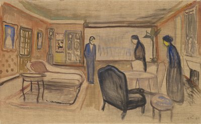 Scena di "Spettri" di Ibsen, 1906 da Edvard Munch