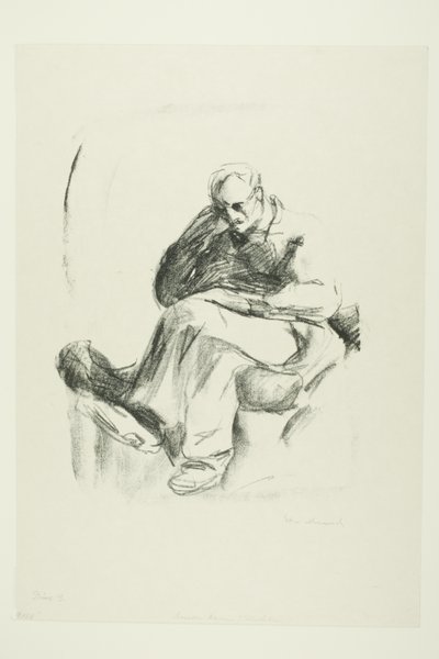 Uomo seduto da Edvard Munch