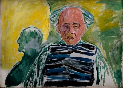 Autoritratto con maglione a righe da Edvard Munch