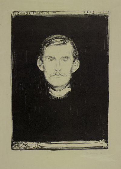 Autoritratto, 1895 da Edvard Munch