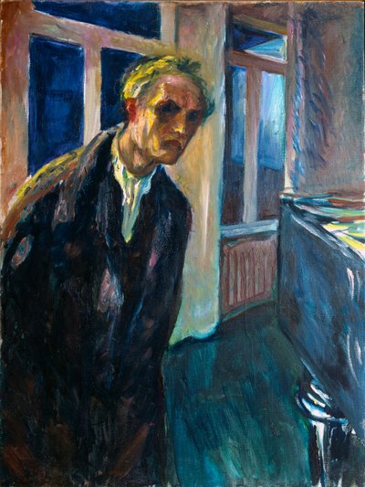 Autoritratto o uomo che cammina di notte da Edvard Munch
