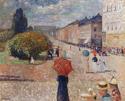 Giornata di primavera in via Karl Johan da Edvard Munch